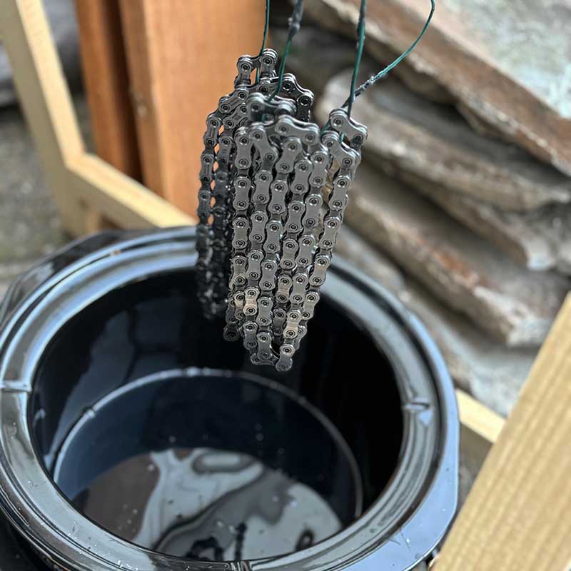 Heisswachsen Fahrradkette