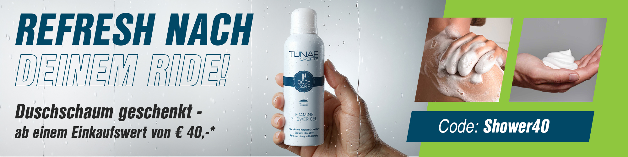 Aktion Duschschaum Juni TUNAP SPORTS