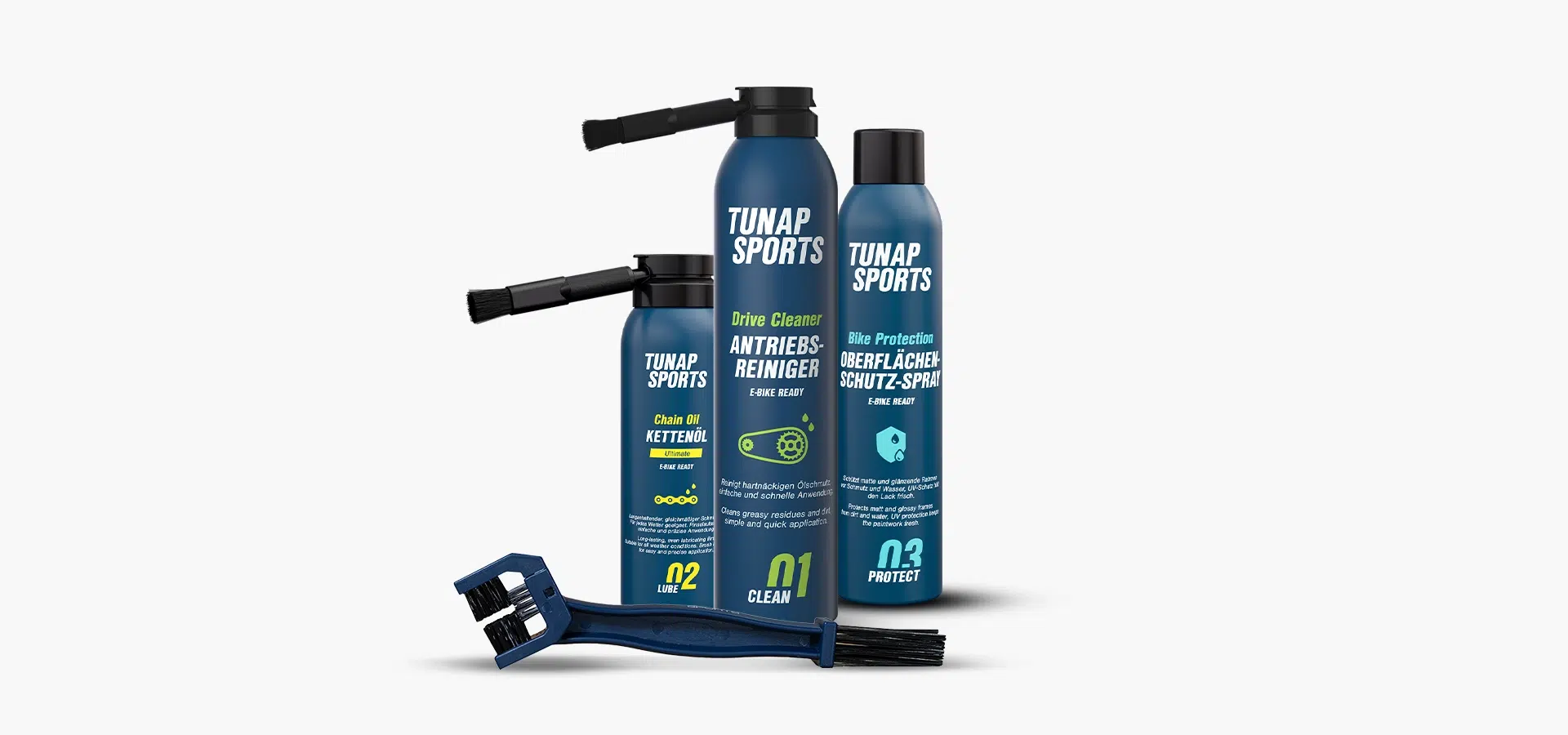 TUNAP SPORTS Bikepflege Produkte Uebersicht